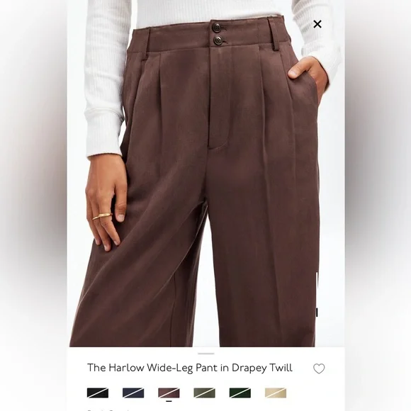 Harlow Wide Leg Pant in Drapey Twill - Madewell - Picture 5 of 6